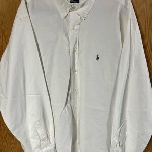 Ralph Lauren White Casual Button Down Shirt